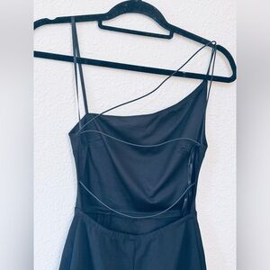 Elegant Black Spaghetti Strap Dress